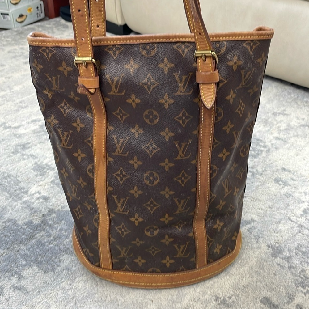 Vintage Louis Vuitton Monogram Bucket GM Bag Tote Classic Timeless